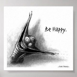 Póster Sé feliz.
