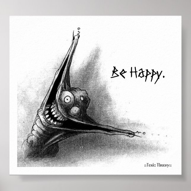 Póster Sé feliz. (Frente)