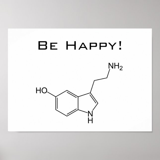 Póster ¡Sé feliz! Poster de serotonina (Frente)
