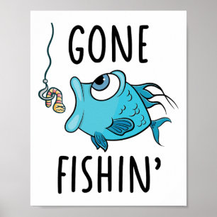 Póster Se Fue De Pesca Camiseta Niñas Niños Niño Niña Div