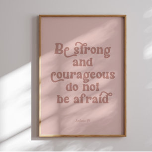 Póster Sé fuerte Joshua 1:9 poster