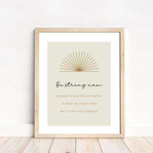 Póster Sé Fuerte Se Hará Mejor, Una Cita Motivacional