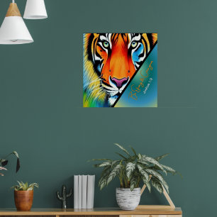 Póster Sé fuerte y valiente fe cristiana