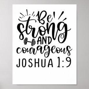 Póster Sé Fuerte Y Valiente Joshua 1 9