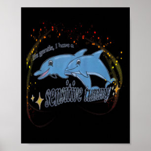 Póster Sé Gentil Tengo Un Estómago De Tummy Sensible