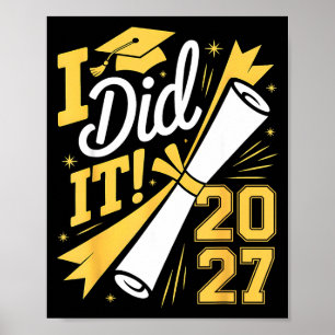 Póster Se graduó 2027 clase de graduados 2027 senior