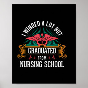 Póster Se graduó de la escuela de enfermería