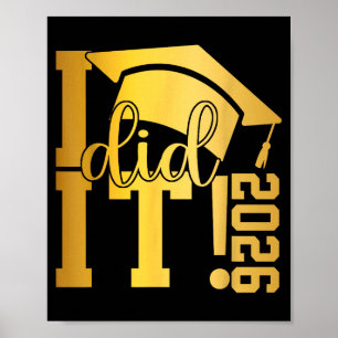 Póster Se graduó graduación 2026 clase graduada 2025 seni