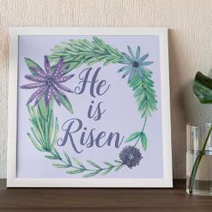 Póster Se ha vuelto floral religiosa de Pascua