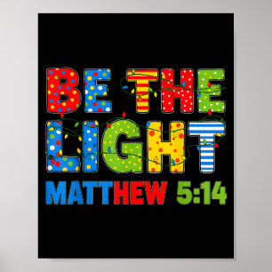 Póster Sé La Luz Mateo 5 14