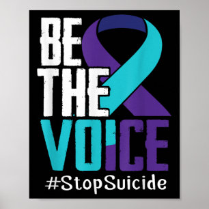 Póster Sé La Voz Detén La Conciencia Del Suicidio Salud M