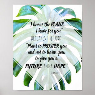 Póster Sé las hojas de Monstera del 29:11 de Jeremiah de