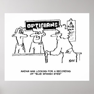 Póster Se le pide a Optician "ojos españoles"