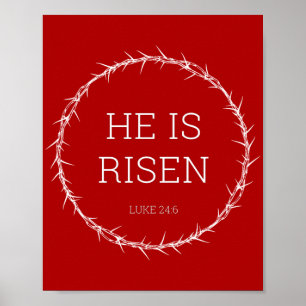 Póster Se levanta Jesucristo Resurrección Corona de Pascu