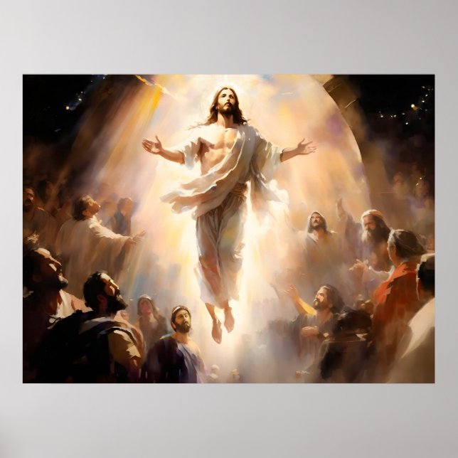 Póster Se Levanta, Jesús Ascensión Al Cielo (Frente)