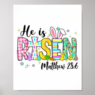 Póster Se Levanta Jesús Cristiano Feliz Pascua Niña
