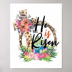 Póster Se Levanta Jesús Cristiano Feliz Pascua Niña