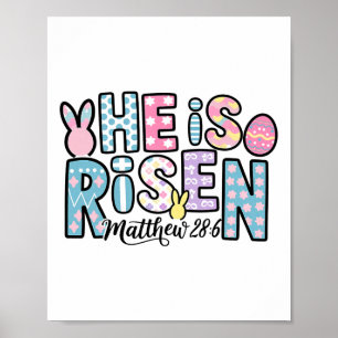 Póster Se Levanta Jesús Cristiano Feliz Pascua Niña