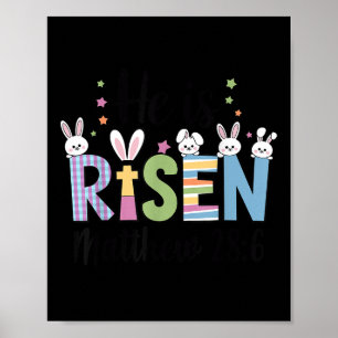Póster Se Levanta Jesús Cristiano Feliz Pascua Niña