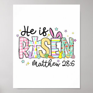 Póster Se Levanta Jesús Cristiano Feliz Pascua Niña