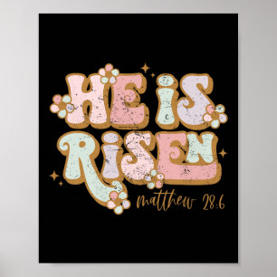 Póster Se Levanta Jesús Cristiano Feliz Pascua Niños Muje