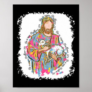 Póster Se Levanta Jesús Y Cordero Dios Feliz Pascua Crist