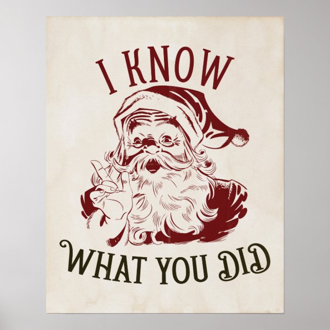 Póster Sé lo que hiciste Navidad Vintage (Frente)