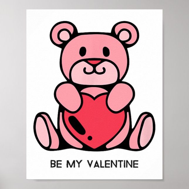 Póster Sé mi San Valentín - Funny Faldroid de regalo de S (Frente)