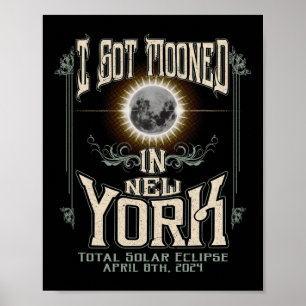 Póster Se Moonó En Nueva York Eclipse Solar Total 2024
