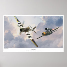 Póster Se movilizaron Tempests de Hawker para interceptar