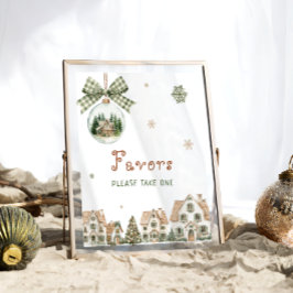 Póster Se necesita Navidades de aldea a favor de Baby Sho