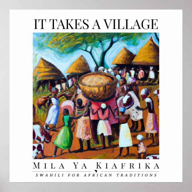 Póster Se necesita pueblo - marco de patrimonio tribal af (Frente)