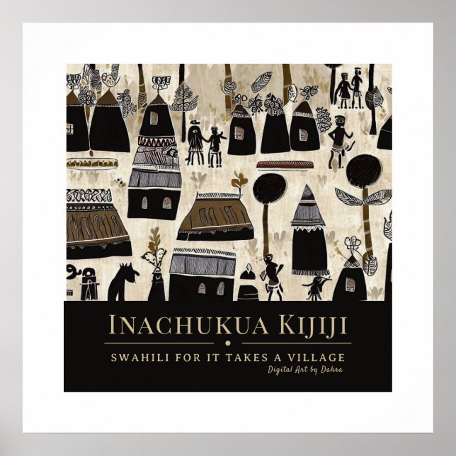 Póster Se necesita pueblo - marco de patrimonio tribal af (Frente)