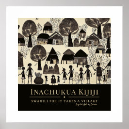 Póster Se necesita pueblo - marco de patrimonio tribal af