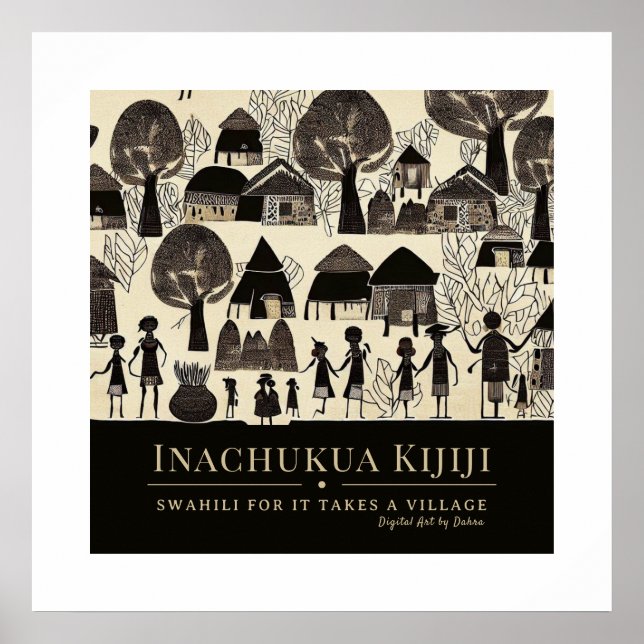 Póster Se necesita pueblo - marco de patrimonio tribal af (Frente)