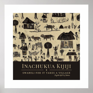 Póster Se necesita pueblo - marco de patrimonio tribal af