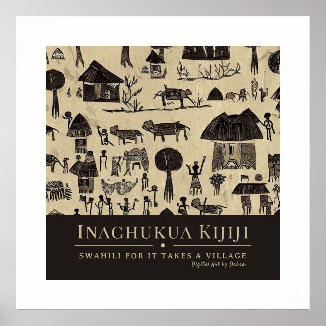 Póster Se necesita pueblo - marco de patrimonio tribal af (Frente)