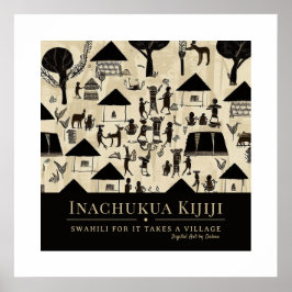 Póster Se necesita pueblo - marco de patrimonio tribal af