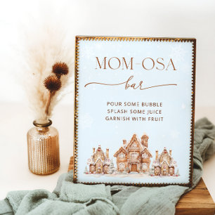 Póster Se necesita un Baby Shower de invierno de aldea, b