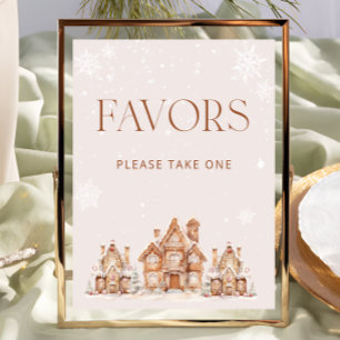 Póster Se necesita un pueblo de favores de Baby Shower en