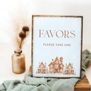 Póster Se necesita un pueblo de favores de Baby Shower en