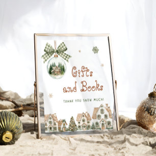 Póster Se necesita un regalo de Baby Shower y libros de u
