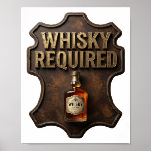 Póster Se necesita WHISKY Catchy Gold