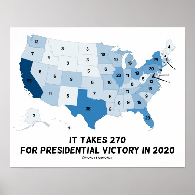 Póster Se Necesitan 270 Para La Victoria Presidencial En  (Frente)