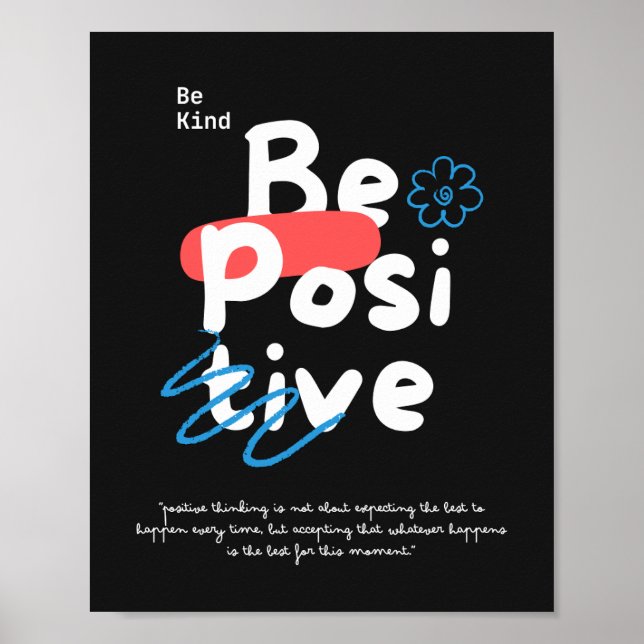 Póster Sé positivo, Poster (Frente)