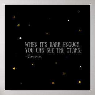 Póster Se puede ver la cita de las estrellas Emerson