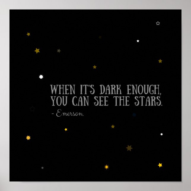 Póster Se puede ver la cita de las estrellas Emerson (Frente)