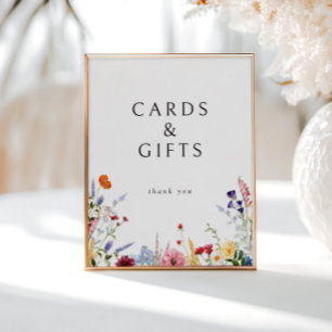 Póster Se pueden descargar las coloridas tarjetas y regal