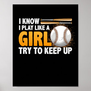 Póster Sé Que Juego Como Un Chica Intento Mantener El Sof