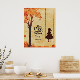 Póster Sé que soy Dios Biblia Verse Salmo 46:10